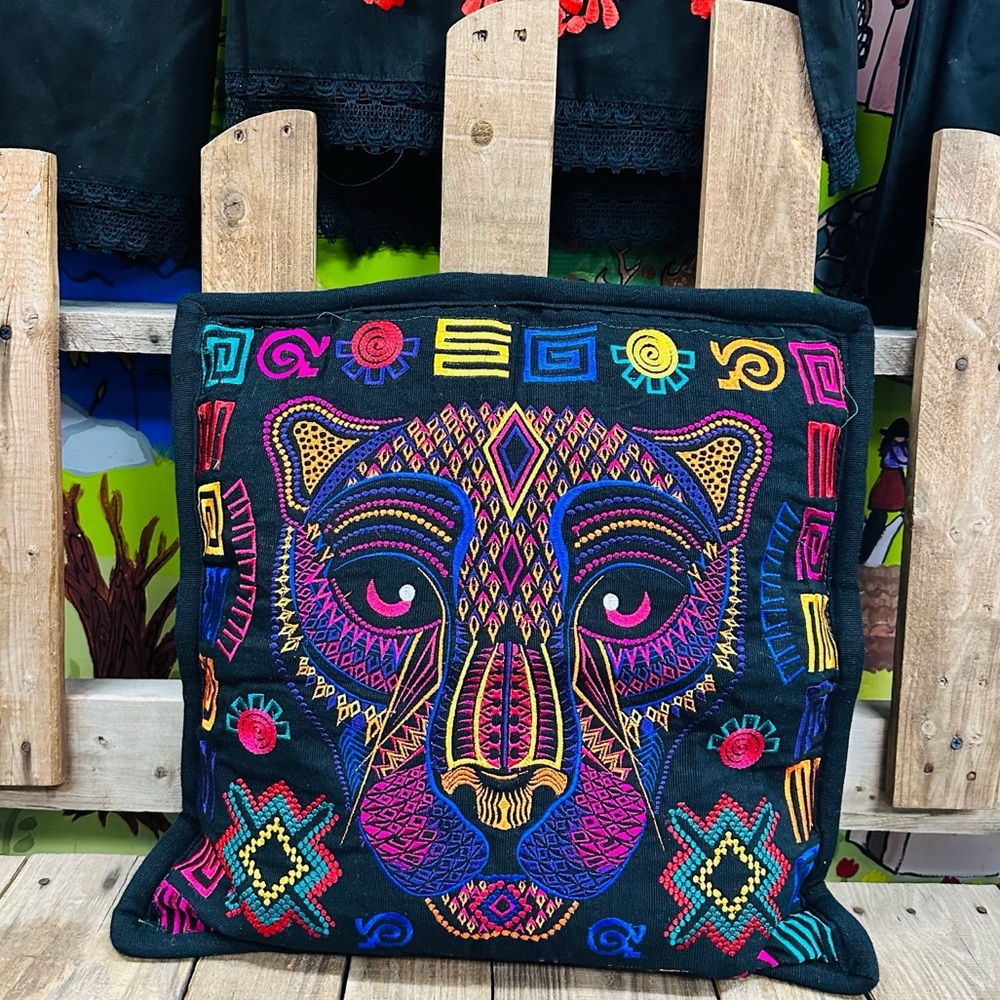 Mexican Alebrije Embroidered Pillow Covers